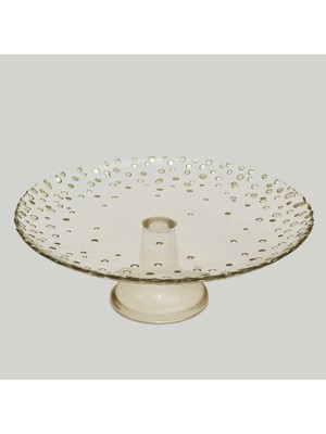 Linens Sparkle Ayaklı Tabak 28 cm Bronz-Gold