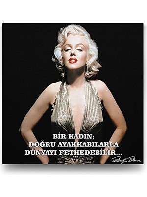 Ertürk Store Marilyn Monroe Sözleri Tablosu 60X60 cm