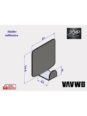 Maison Luré 2 Adet 304 Paslanmaz Çelik 50X50, Ev, Ofis, Restaurant, Yat, Karavan, Banyo Askısı