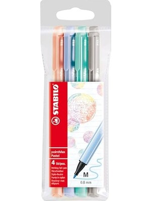 Ertürk Store Pointmax Keçe Uçlu Kalem 4'lü Paket Çeşitli Pastel Renkler