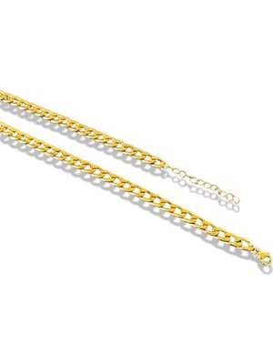 Ertürk Store 50/70 cm Ayarlanabilir Altın Kaplamalı Paslanmaz Çelik Zincir Kolye