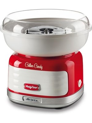 Ertürk Store Party Time Pamuk Şeker Yapma Makinesi Kırmızı 2973/00; Cotton Candy Machine, 450 W, Toz Şeker Veya Sert Şekerlerle Uyumlu, 4 Koni ile Pratik Kullanım, Kolay Temizleme