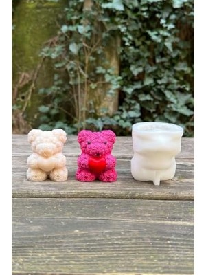 Ertürk Store Teddy Bear Gül Dokulu Küçük Tekli Mum Kalıbı