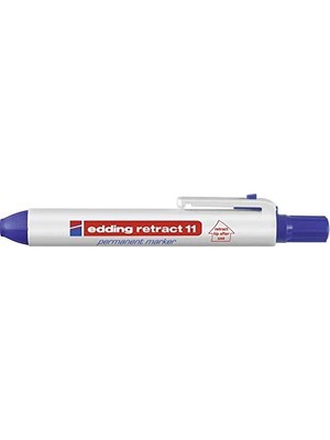 Ertürk Store Retract 11 Kalıcı Marker, Mavi, 1 Kalem, Yuvarlak Uç 1.5-3 mm