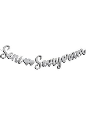 Ertürk Store Kaligrafi Banner, Gümüş Seni Seviyorum, M249