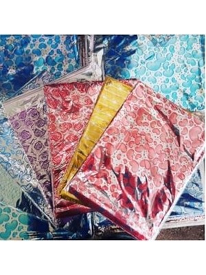 Ertürk Store 10 Adet 20X25 cm Metalize Bantlı Hediye Poşeti Jelatin