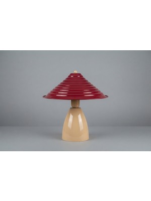 Longing Lighting Pryamid Masa Lambası Chery & Cream