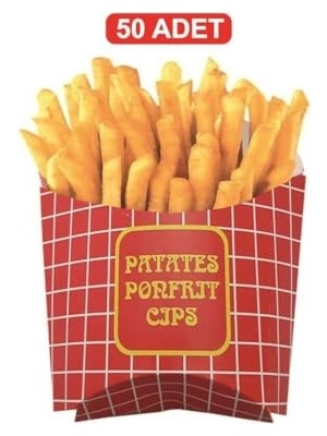 Ertürk Store Karton Cips Patates Kutusu 50 Adet