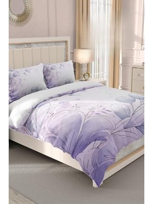 Ertürk Store %100 Pamuk Saten Çift Kişilik Nevresim Takımı Soft Lila, MONOHOME32807