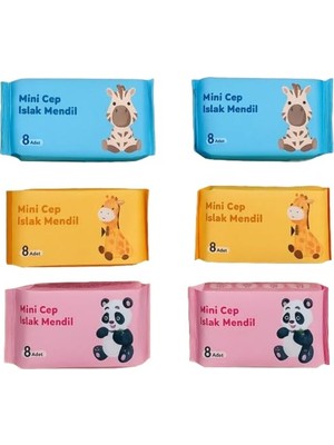 Ertürk Store Cep Boy Mini Islak Mendil, 6 Adet