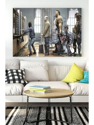 Ertürk Store (PSTER17949) Soygun Eğlenceli Mizahi Kanvas Tablo 21 x 30