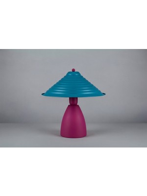 Pryamid Masa Lambası Turquoise & Fuchsia