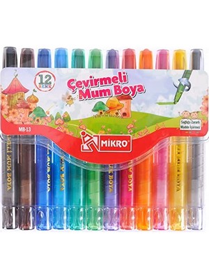 Ertürk Store Mb-13 Çevirmeli Mum Boya, 12'li