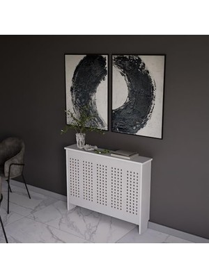 Ertürk Store 100 cm Beyaz Kalorifer Petek Kaplama Dresuarı, BPKM003