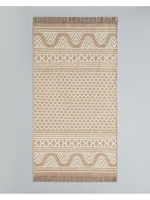 Ertürk Store Dokuma Kilim 80X150 cm Açık Krem - Kahve