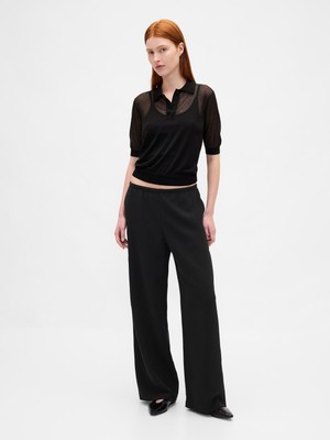 Gap Kadın Siyah Easy Wide-Leg Pantolon