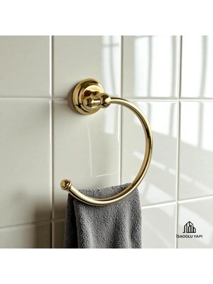 Maison Luré Klasik Vintage Tasarım Pirinç Banyo Havluluğu Banyo Askısı