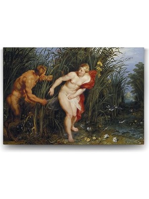 Marmara Avm Peter Paul Rubens Pan And Syrinx Reprodüksiyon Tablo, 60X40 cm
