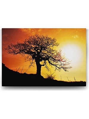 Marmara Avm Siluet Ağaç Manzarası Reprodüksiyon Tablo, 125X80 cm