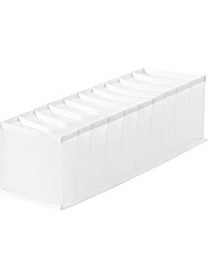 Marmara Avm File Kumaşlı Beyaz Çekmece Düzenleyici, 10 Bölmeli, 11 x 41,5 x 12 cm