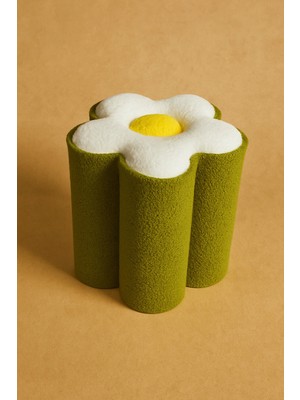 Maison Luré Yeşil Peluş Puf Puf & Bench