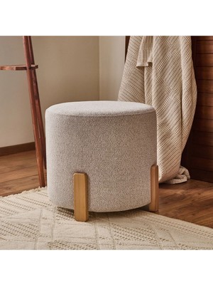 Maison Luré Puf - Gri - 44X50X50 cm Puf & Bench