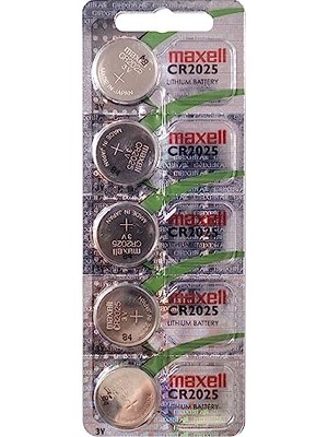 Marmara Avm CR2025 Lityum Düğme Pil, 3 V 170 Mah, 5 Adet, Gri
