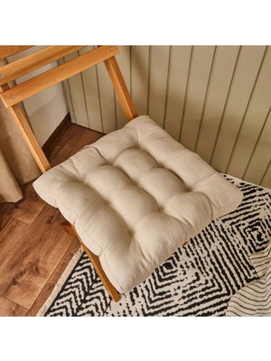 Maison Luré Soft Sandalye Minderi - Bej - 45X45 cm