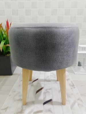Maison Luré Antrasit Doğal Gürgen Ayaklı Çok Amaçlı Rahat Puf Koltuk Puf & Bench