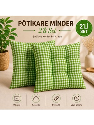 Maison Luré Pötikare Desen 2'li Minder 40X40 cm Sandalye Minderi