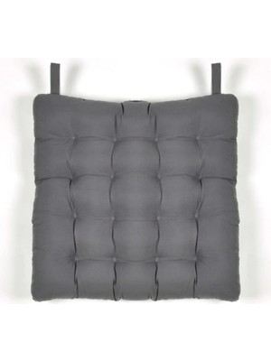 Maison Luré 45X45 Bağcıklı Rattan Sandalye Minderi Antrasit