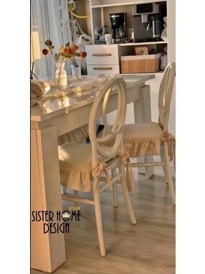 Maison Luré Bağcıklı Keten Sandalye Minderi Naturel Buldan