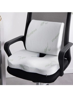 Maison Luré Bambu Kılıflı Oturma Minderi ve Sırt Yastığı Seti Sandalye Minderi