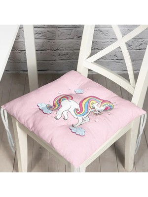 Maison Luré Unicorn Motifli Dijital Baskılı Çocuk Odası Sandalye Minderi