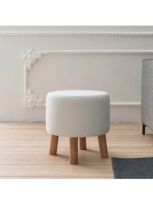 Maison Luré Krem Silindir Puf Puf & Bench