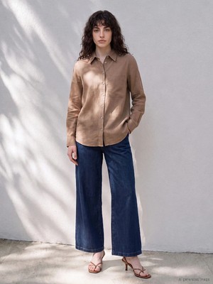 Lc Waikiki Yeni Sezon Lacivert Beli Lastikli Wideleg Kadın Jean Pantolon