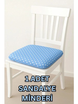 Maison Luré Bağcıklı Sandalye Minderi Puantiyeli 40X40CM Kare