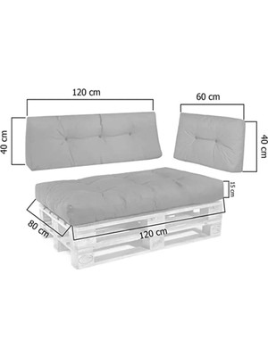 Maison Luré 120X80 Palet Minder Seti Bahçe Minderi Iç Mekan Yer Minderi Puf & Bench
