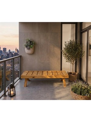 Maison Luré Ahşap Bank 110CM x 50 cm Puf & Bench