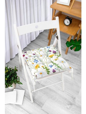 Maison Luré Çiçek Desendijital Baskılı Pofidik Sandalye Minderi