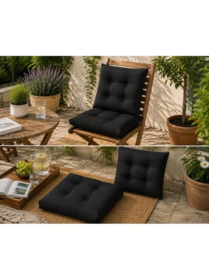 Maison Luré Kapitone Sandalye Minderi 50X50 cm Kare Oturma Minderi