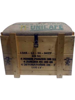 Maison Luré Dekoratif Sandıklı Puf Kilitli Makyaj Pufu Hediyelik Puf & Bench