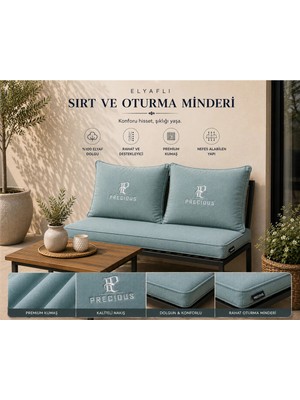 Maison Luré Takım Oturma Grubu Nakış ve Renk Oturma Minderi Sırt Minderi Ölçüm Seçenekl