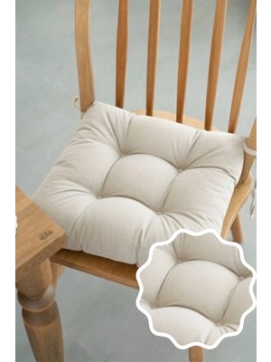 Maison Luré Pofidik 2'li Sandalye Minderi 40X40 cm Bağcıklı Oturma Minderi