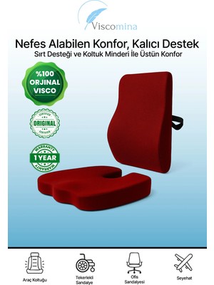 Maison Luré Visco Bel ve Oturma Minderi 2'li Takım Sandalye Minderi