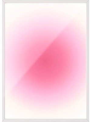 Marmara Avm Zestia Beyaz Çerçeveli Tablo; Pembe Gradyan Arka Plan, Soyut Yumuşak Geçiş Poster No: 107659 50 x 70