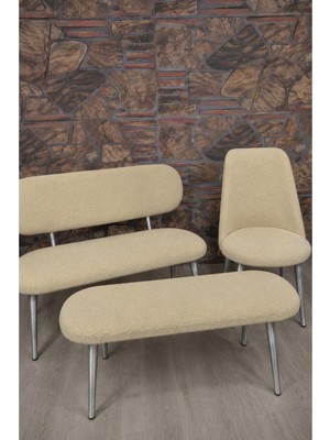 Maison Luré Puf 1 Adet Retro 2 Adet Coco Takım Kılıfı Puf & Bench