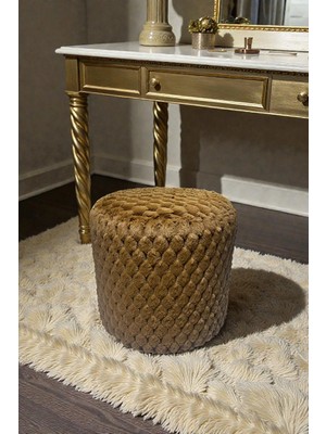 Maison Luré Milano Yumuşak Rabbit Kumaş Silindir Puf Puf & Bench