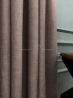 Marmara Avm Fon Perde Natural Keten Ultra Dökümlü Lüx Perdelik 250 x 270 Açık Kahve