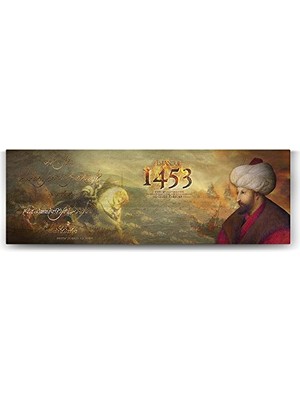 Marmara Avm Fatih Sultan Mehmet ve Fetih Temalı Tablo, 180X60 cm